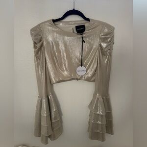 Retrofete Silver Long Sleeve Top